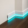 ASL-003 10 cm gizli LED kanallı beyaz lake polimer süpürgelik
