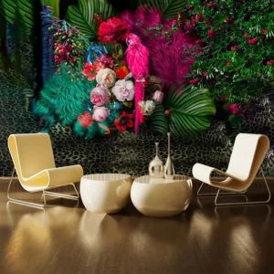 Papağan Çiçek Tasarım Duvar Kağıdı