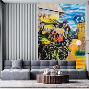 Duvar Kağıdı Motorsikletli Asi Kız C1623