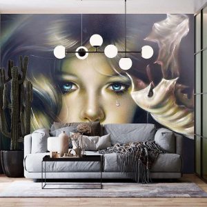 Duvar Kağıdı Ağlayan Kız C1626