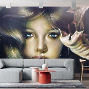 Duvar Kağıdı Ağlayan Kız C1626