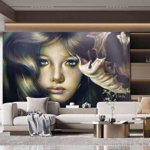 Duvar Kağıdı Ağlayan Kız C1626