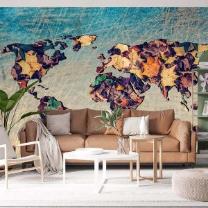 Dünya Haritası Duvar Kağıdı C1750