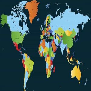 Dünya Haritası Duvar Kağıdı C1754