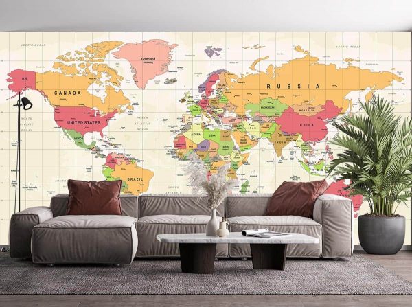 Dünya Haritası Duvar Kağıdı C1777
