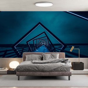 Geometrik Tünel 3 Boyutlu Duvar Kağıdı F1270