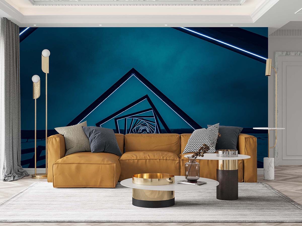 Geometrik Tünel 3 Boyutlu Duvar Kağıdı F1270