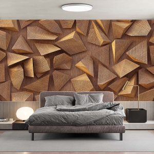 Ahşap Kesim 3 Boyutlu Duvar Kağıdı F1293