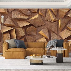 Ahşap Kesim 3 Boyutlu Duvar Kağıdı F1293