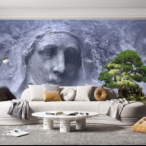 Kayalara Heykel 3 Boyutlu Duvar Kağıdı F1297