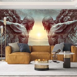 Mitolojik Yunan Tanrısı Heykelleri 3D Duvar Kağıdı