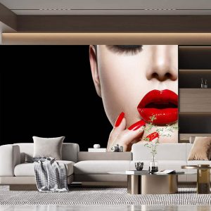 Duvar Kağıdı Kırmızı Ruj Kırmızı Tırnak F1612