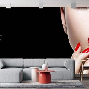 Duvar Kağıdı Kırmızı Ruj Kırmızı Tırnak F1612