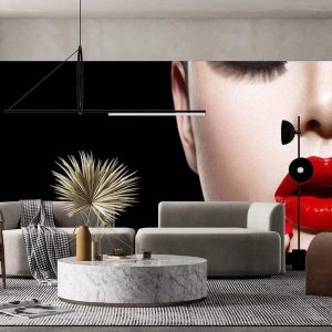 Duvar Kağıdı Kırmızı Ruj Kırmızı Tırnak F1612