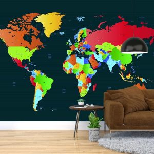 Dünya Haritası Duvar Kağıdı V1757