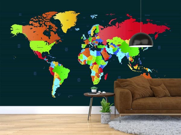 Dünya Haritası Duvar Kağıdı V1757