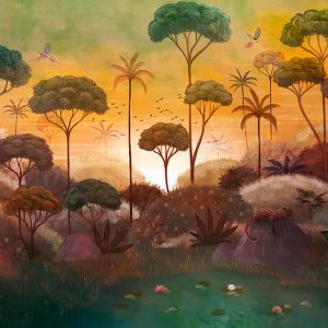 Duvar Kağıdı Kaplan Kuş Doğa C1053