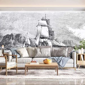 Duvar Kağıdı Saint Nicholas Bay Girişinin Eski Görünümü Şili C1085