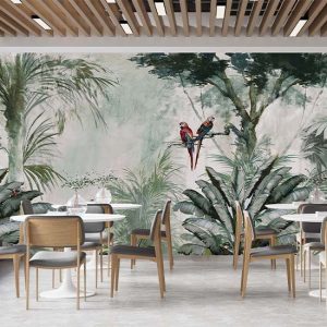 Duvar Kağıdı Kuşlar Orman C1093