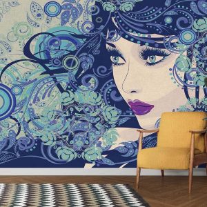 Duvar Kağıdı Motifli Kadın C1702