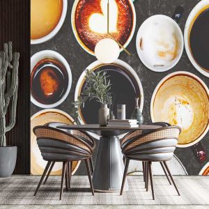 Duvar Kağıdı Kahve Fincanları F1682