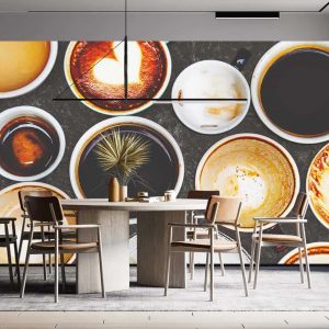 Duvar Kağıdı Kahve Fincanları F1682