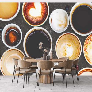 Duvar Kağıdı Kahve Fincanları F1682