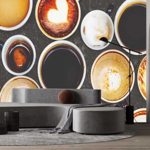 Duvar Kağıdı Kahve Fincanları F1682