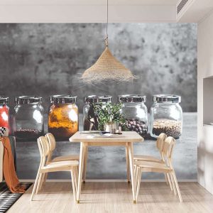 Duvar Kağıdı Baharat Şişeleri F1689