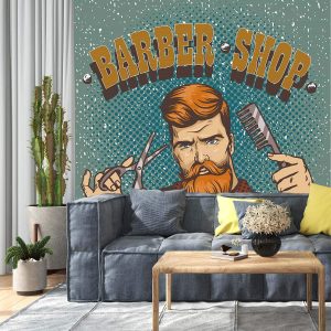Duvar Kağıdı Erkek Kuaför V1708