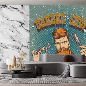Duvar Kağıdı Erkek Kuaför V1708