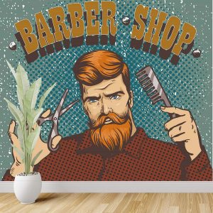 Duvar Kağıdı Erkek Kuaför V1708