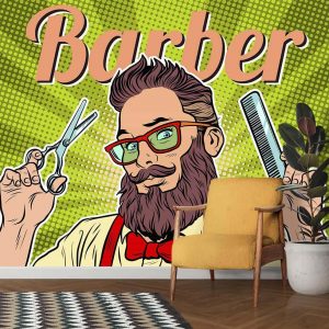 Duvar Kağıdı Barber Erkek Kuaförü V1712