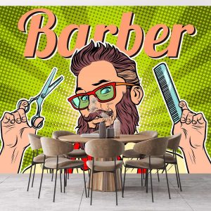 Duvar Kağıdı Barber Erkek Kuaförü V1712