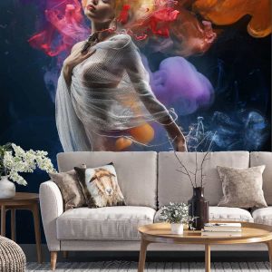 Renkli Duman ve Kadın Duvar Kağıdı VH1735