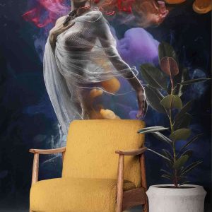 Renkli Duman ve Kadın Duvar Kağıdı VH1735