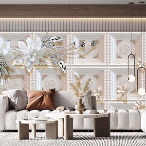 Çiçek Kabartma Duvar Kağıdı E0012