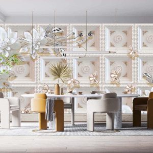 Çiçek Kabartma Duvar Kağıdı E0012