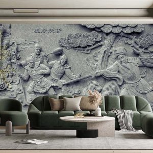 Çin Desen Kabartma Duvar Kağıdı F1591