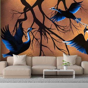 Japon Turnası Desenli Duvar Kağıdı H0037