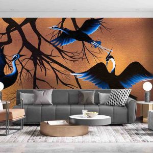 Japon Turnası Desenli Duvar Kağıdı H0037