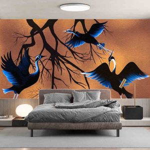 Japon Turnası Desenli Duvar Kağıdı H0037