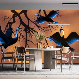 Japon Turnası Desenli Duvar Kağıdı H0037