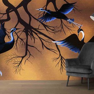 Japon Turnası Desenli Duvar Kağıdı H0037