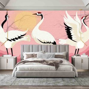 Japon Turnası Pembe Duvar Kağıdı H0038