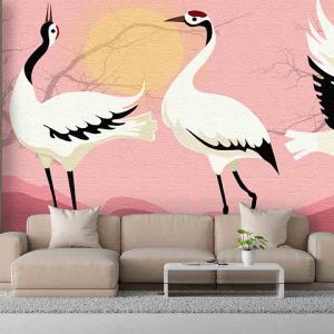 Japon Turnası Pembe Duvar Kağıdı H0038