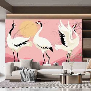 Japon Turnası Pembe Duvar Kağıdı H0038
