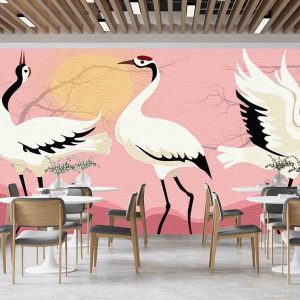 Japon Turnası Pembe Duvar Kağıdı H0038