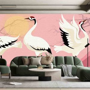 Japon Turnası Pembe Duvar Kağıdı H0038