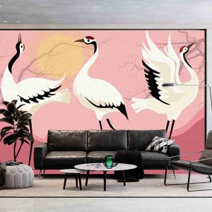 Japon Turnası Pembe Duvar Kağıdı H0038